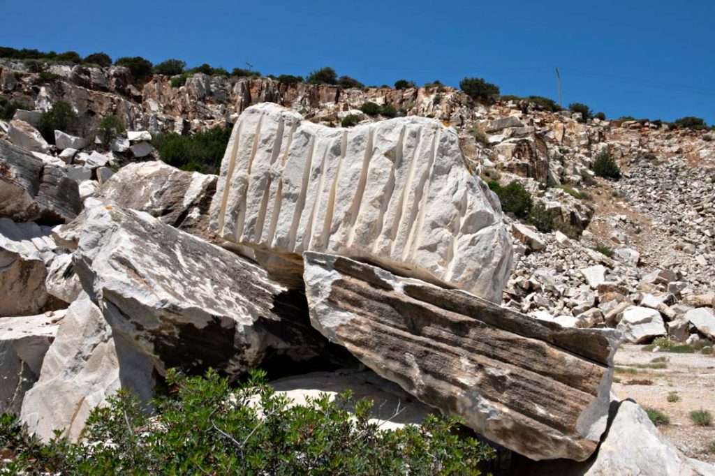 Large Chunks of Marble Near an Old Greek Quarry on Paros