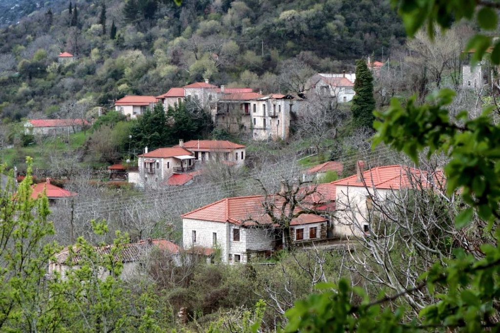 Zatouna village, on the mountains of Oreini Arcadia , in Peloponnese , in Greece.